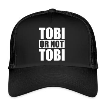 Tobi ou pas Tobi - design - Casquette trucker  - noir/noir - Devant
