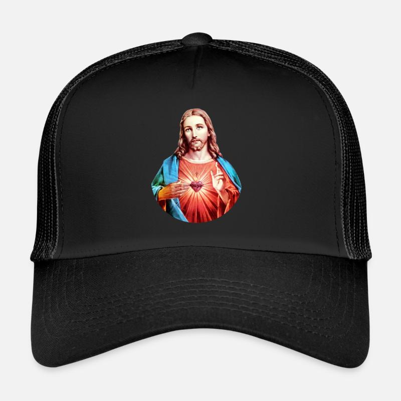 Jesus Christ | Jesus Christus - Trucker Cap - Schwarz/Schwarz