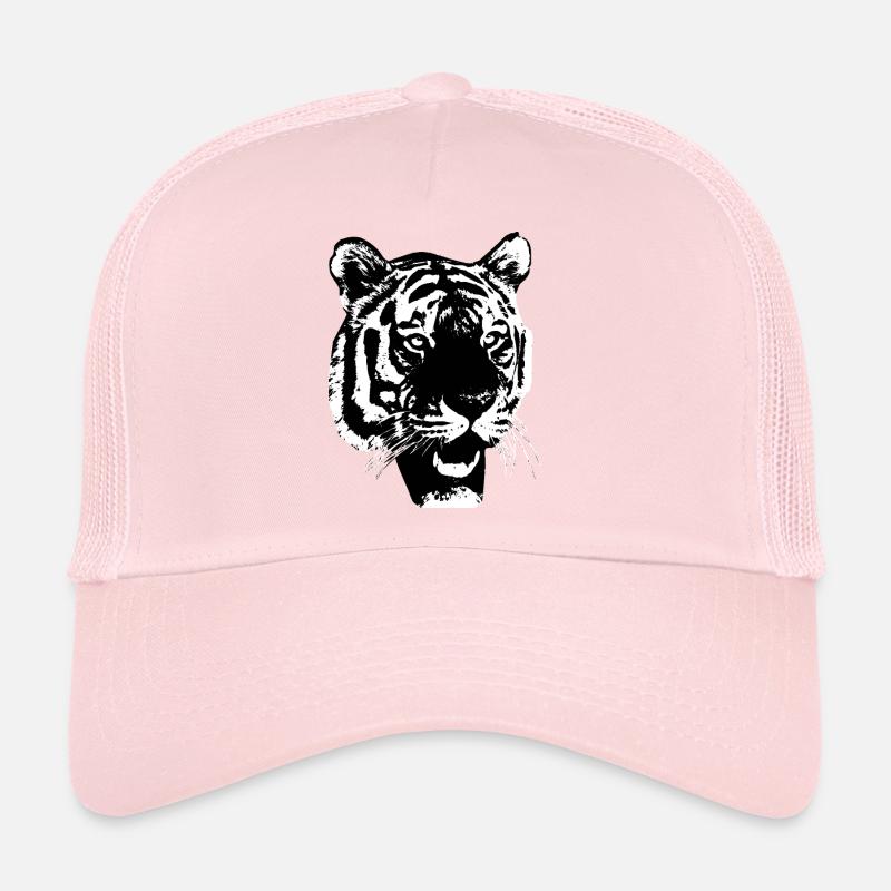 Un visage de tigre comme symbole de puissance et de force Casquette trucker 