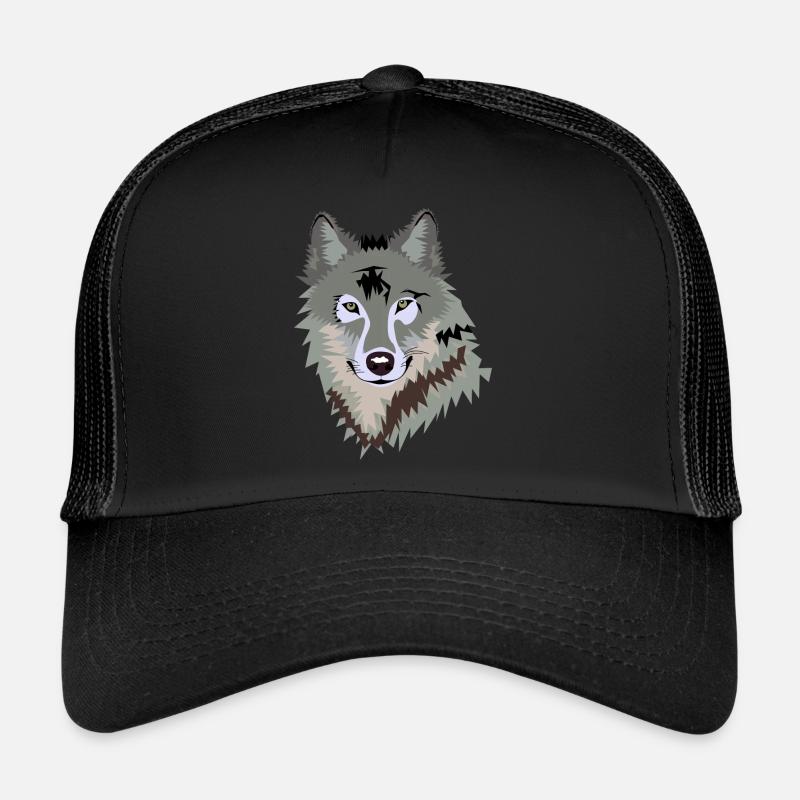 Wolf - Trucker Cap - Schwarz/Schwarz