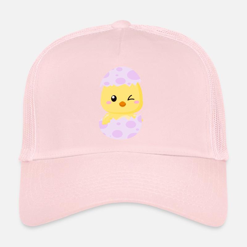 Cute little chick in an egg shell Trucker Cap