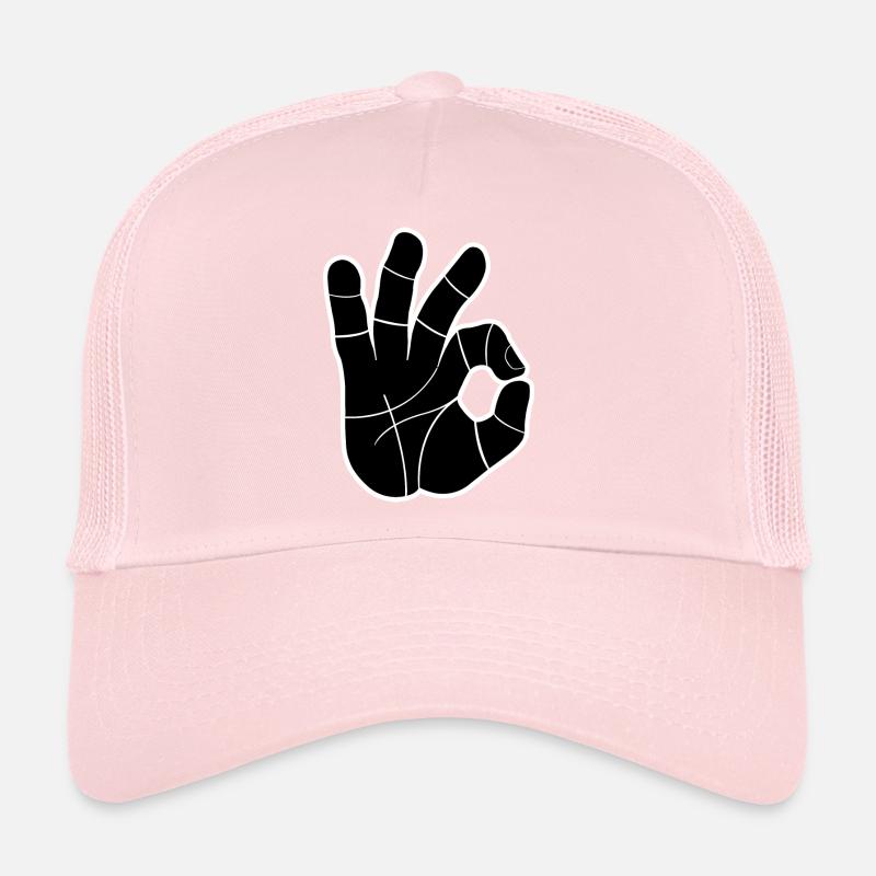 Signe de la main OK | OK signe de la main Casquette trucker 