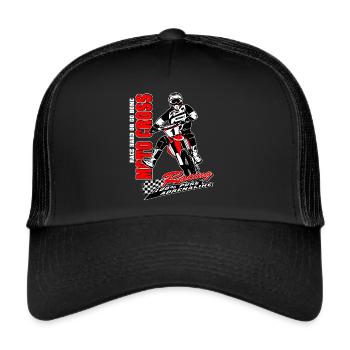 MotoCross - Supercross - MX - SX - FMX - Casquette trucker  - noir/noir - Devant