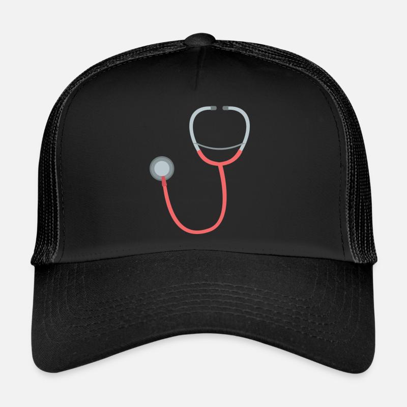 Stéthoscope - Casquette trucker  - noir/noir