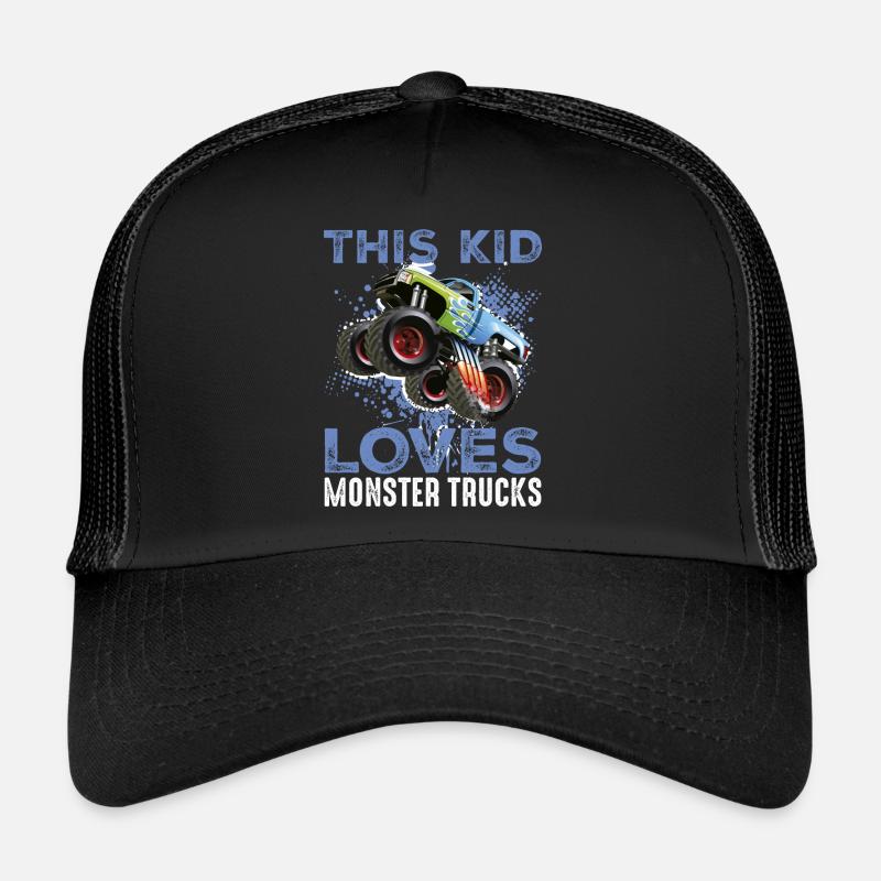 Ce gamin aime les camions Monster Casquette trucker 