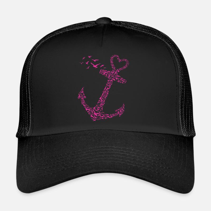 Ancre de mouettes mer côte Casquette trucker 