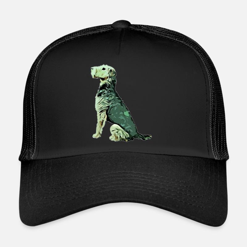 Airedale Terrier - Casquette trucker  - noir/noir