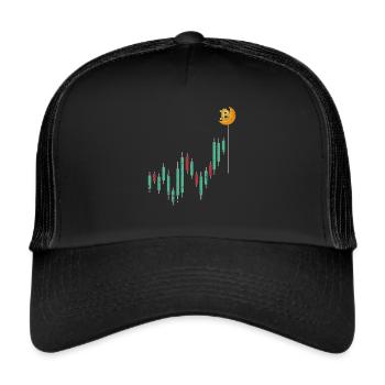 Bitcoin cryptocurrency BTC funny gift - Trucker Cap - black/black - Front