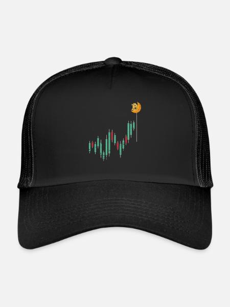 Bitcoin crypto-monnaie BTC drôle cadeau - Casquette trucker  - noir/noir - Devant
