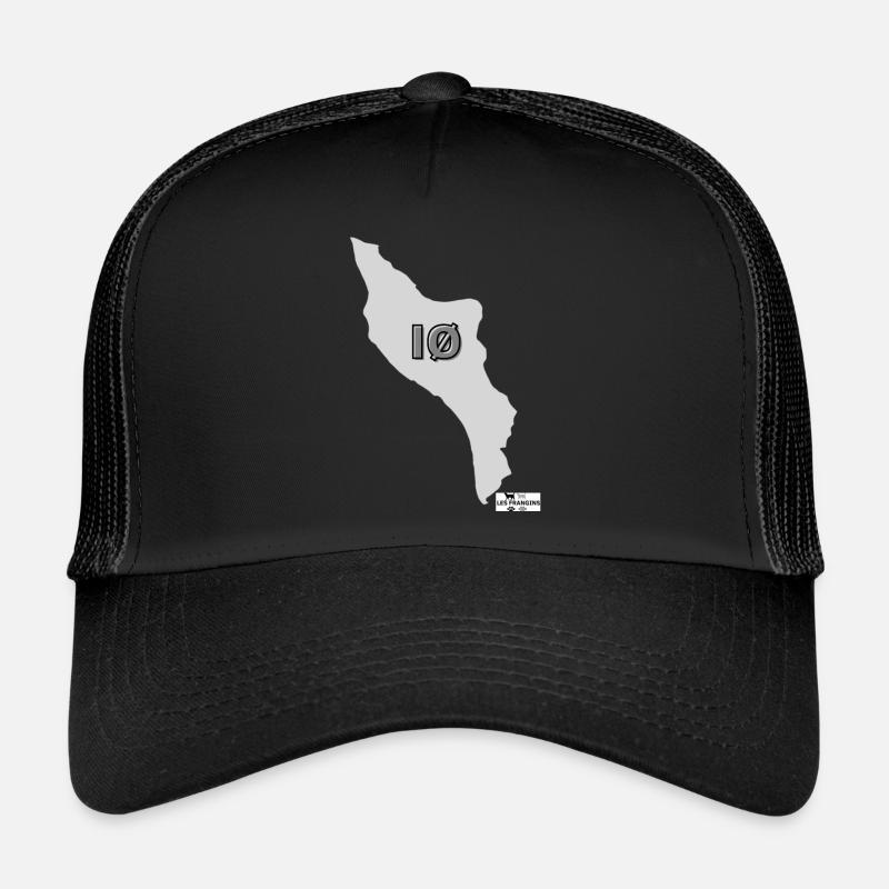 IØ, série Ile d'Oléron - Casquette trucker  - noir/noir