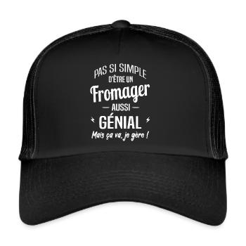 Fromager - Casquette trucker  - noir/noir - Devant