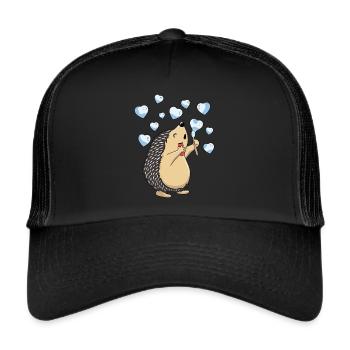 A cute hedgehog costume - Trucker Cap - black/black - Front