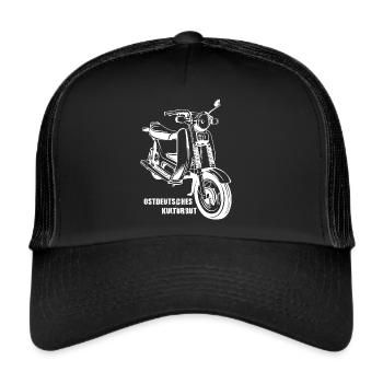 Simson Roller SR50 - VEB Ostdeutsches Kulturgut - Trucker Cap - Schwarz/Schwarz - Vorne