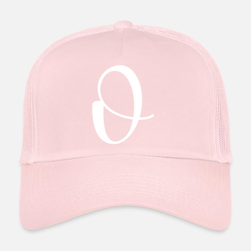 Calligraphie, initiale O Casquette trucker 