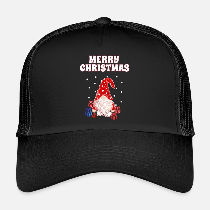 Joyeux Noël Gnom Gnomes de Noël Casquette trucker 