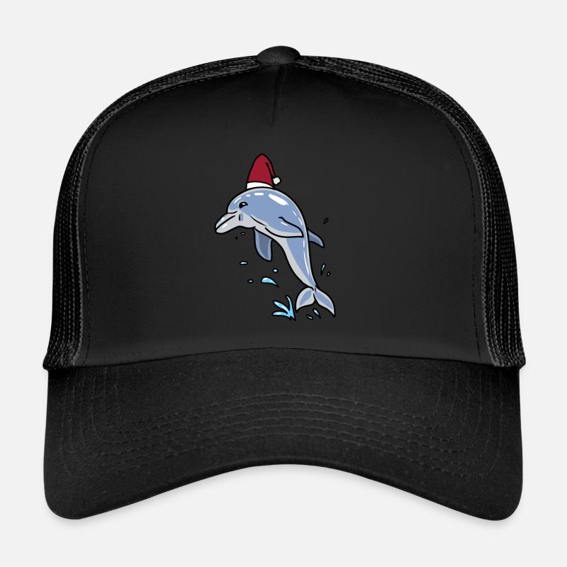 Saint-Nicolas Dauphin Poisson Noël Noël Père Noël Casquette trucker 