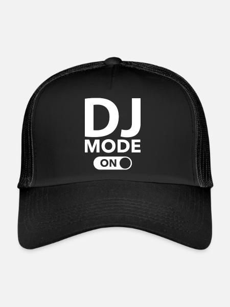 Mode DJ activé - Casquette trucker  - noir/noir - Devant