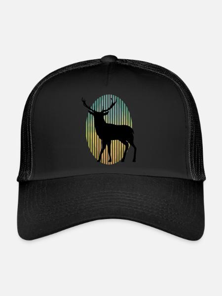 Cerf - Casquette trucker  - noir/noir - Devant