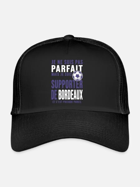 supporter foot Bordeaux humour club football - Casquette trucker  - noir/noir - Devant