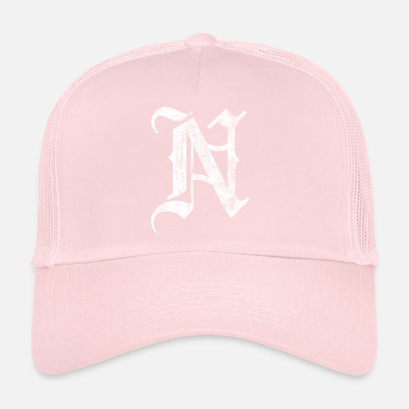 T-Shirt-Alphabet Initiale N Trucker Cap