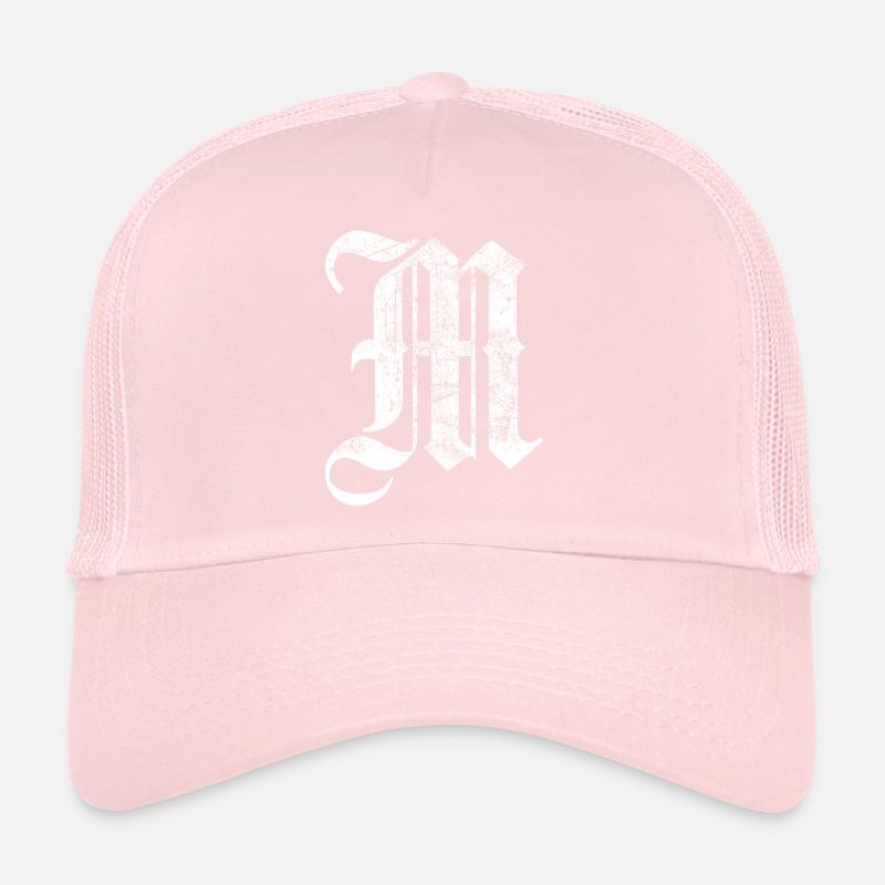 Tshirt alphabet initial M Casquette trucker 