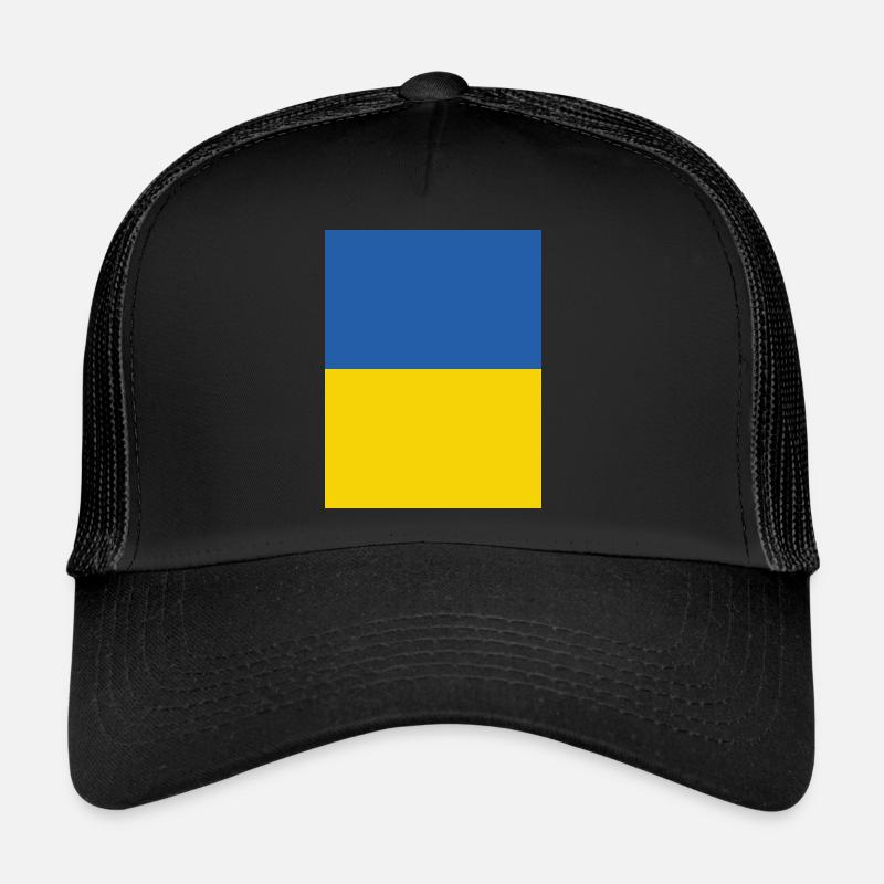 Solidarité avec l’Ukraine - Casquette trucker  - noir/noir