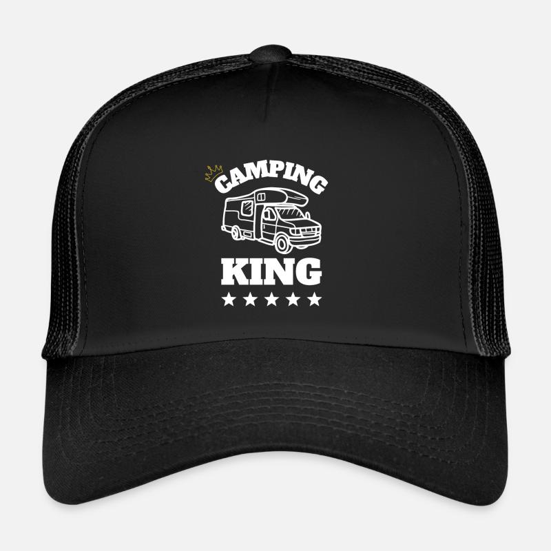 Camping King Gift Idea - Trucker Cap - black/black