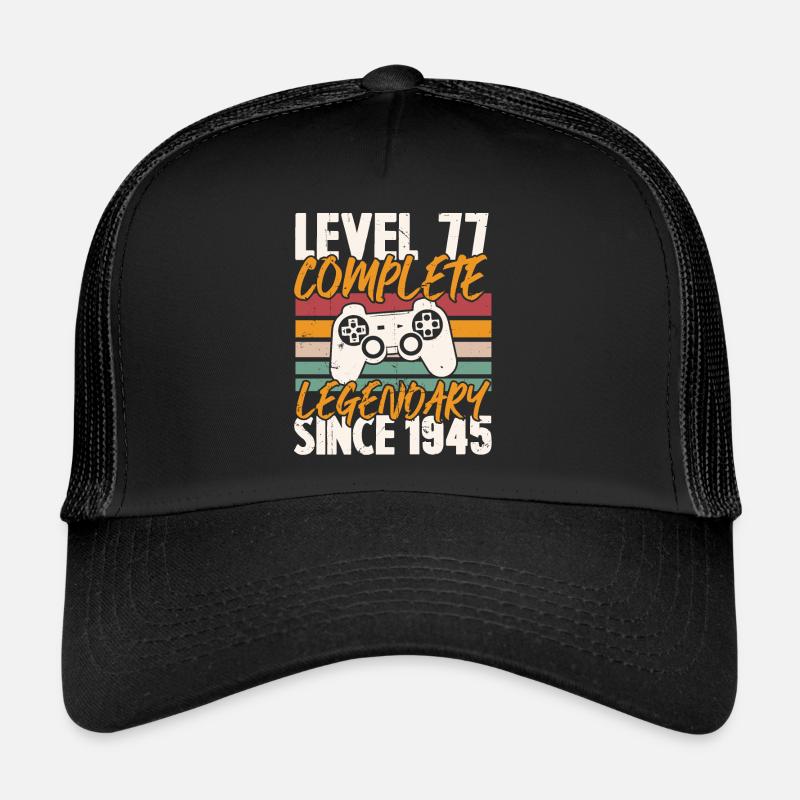 Niveau 77 Complet Vintage Anniversaire 77 Ans Casquette trucker 