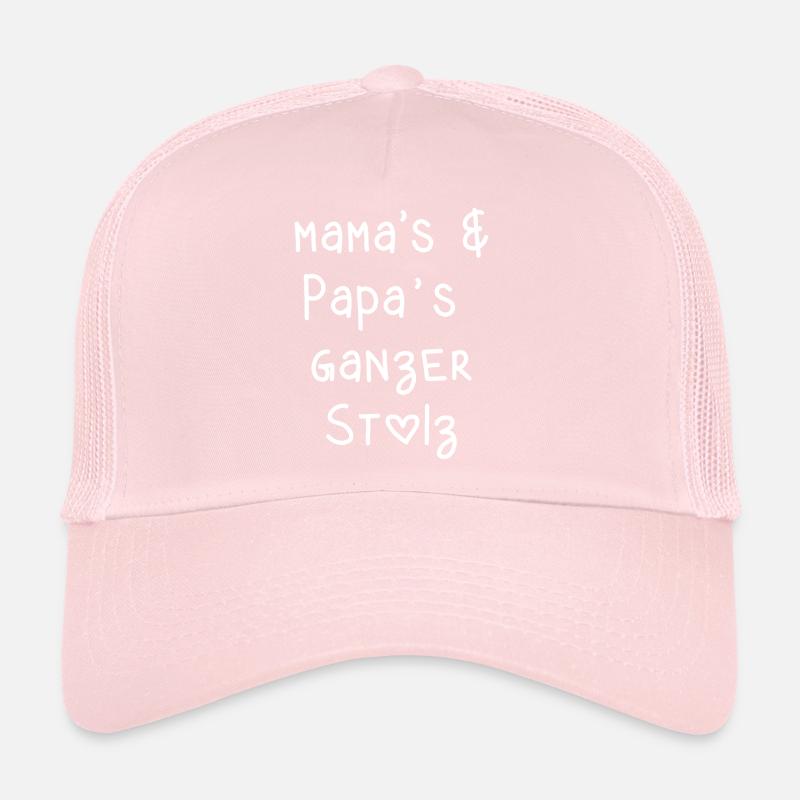 mama papa Eltern stolz Kinder babys Schrift Trucker Cap