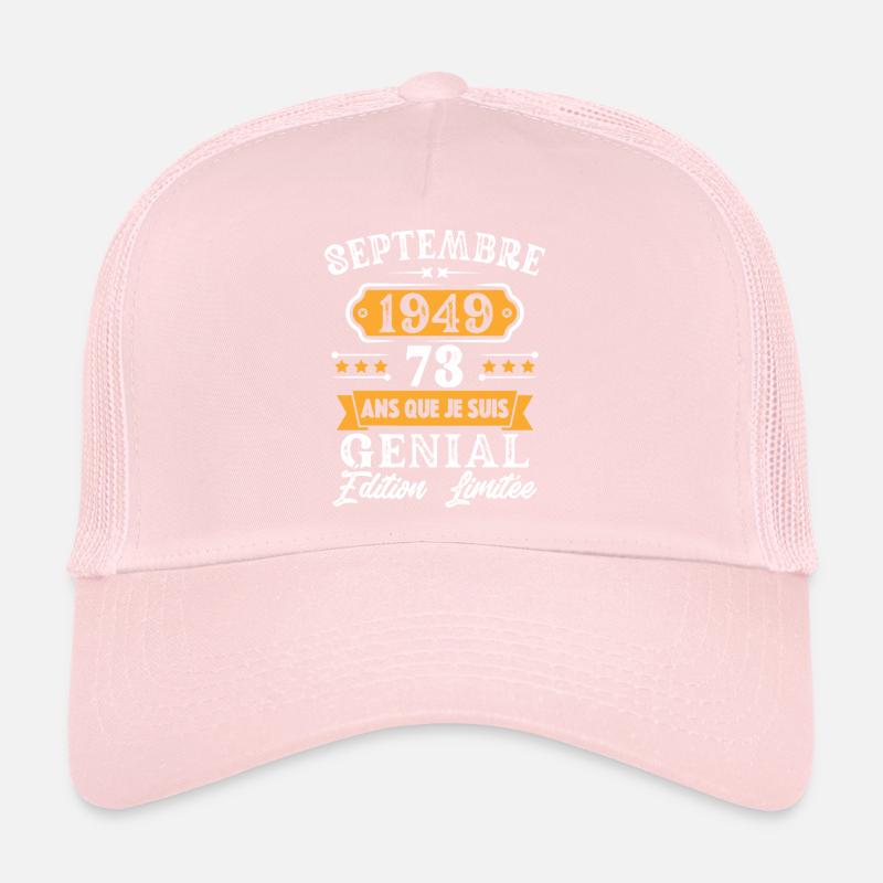 Cadeau D'anniversaire 73 Ans Septembre 1949 Rétro Casquette trucker 