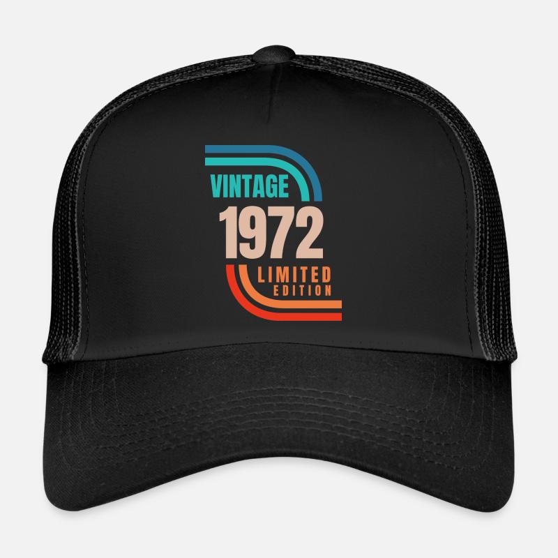 édition limitée millésime 1972 - Casquette trucker  - noir/noir