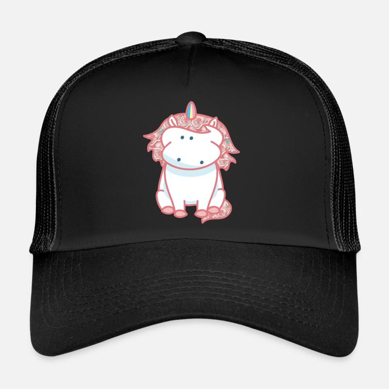 Licorne Rose (b) Casquette trucker 