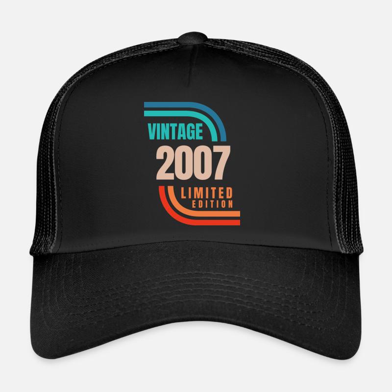 Vintage 2007 limited edition - Trucker Cap - black/black