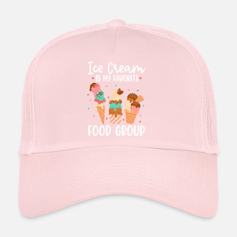Nourriture à la crème glacée - Nourriture préférée Drôle crème glacée Casquette trucker 