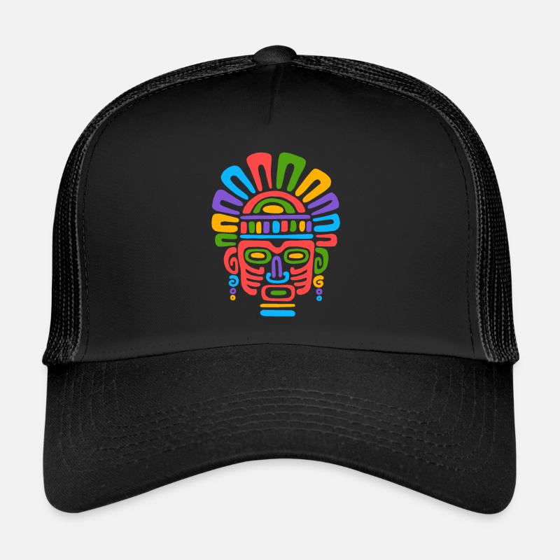 Kultur der Inkas, Mayas und Azteken - Trucker Cap - Schwarz/Schwarz