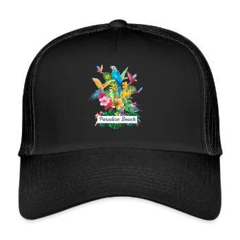 Paradise Beach - Trucker Cap - black/black - Front