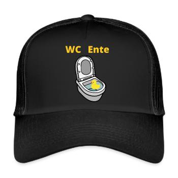 WC Ente - Trucker Cap - Schwarz/Schwarz - Vorne