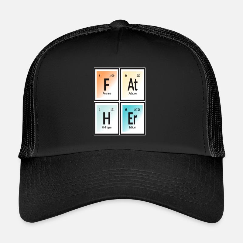 Vater | Periodensystem der Elemente - Trucker Cap - Schwarz/Schwarz