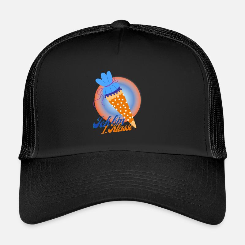 Ich bin erste Klasse - Trucker Cap - Schwarz/Schwarz
