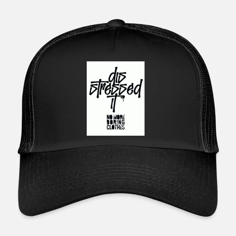 dis stressed Trucker Cap