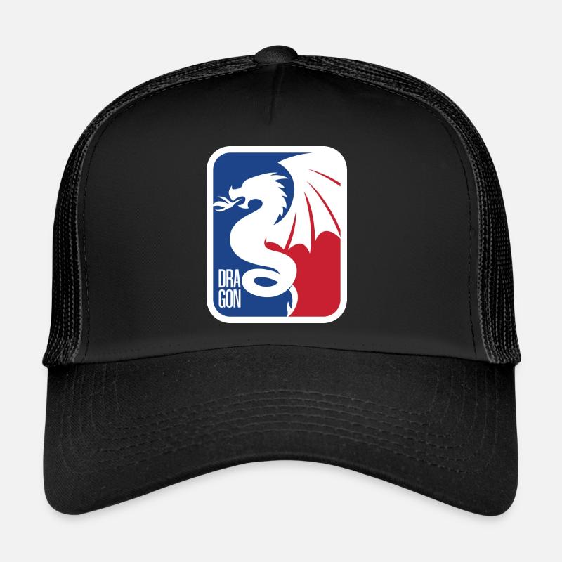 Der Drache des Feuers ist im Haus - Trucker Cap - Schwarz/Schwarz