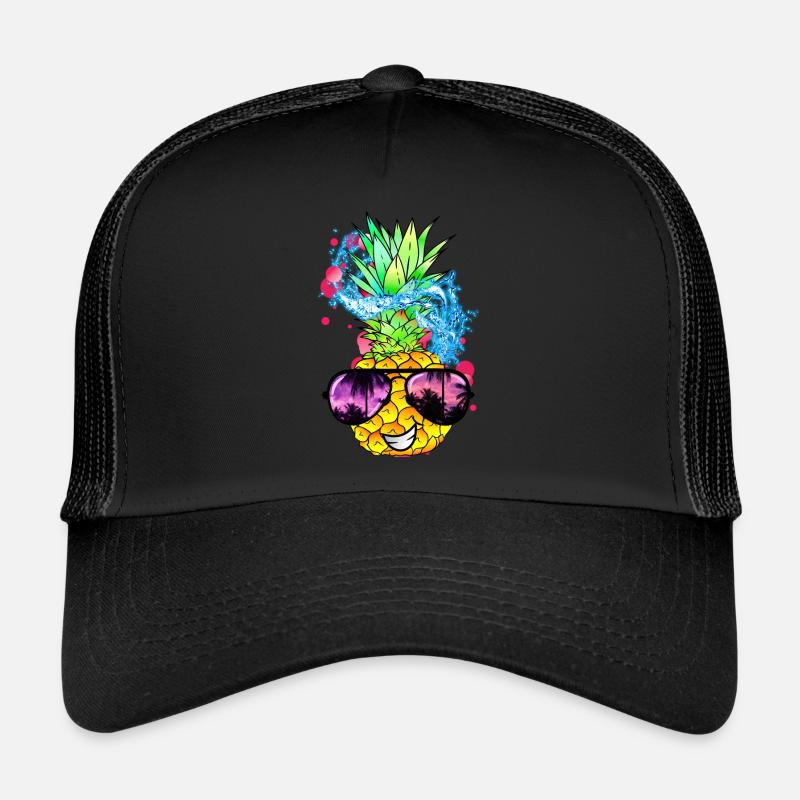 fruit d’ananas acidulé avec visage Casquette trucker 