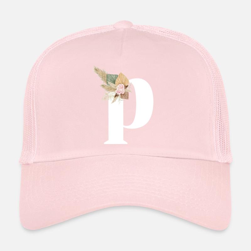 Buchstabe P blumig Trucker Cap