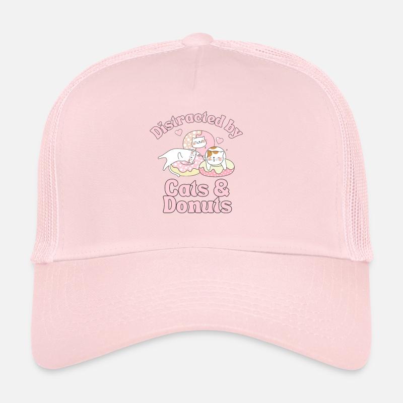 Donut cat kawaii chats mignons avec beignets Casquette trucker 
