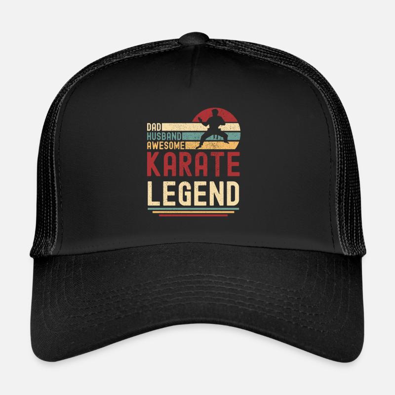 Papa Husband Karaté Legend vintage rétro Casquette trucker 