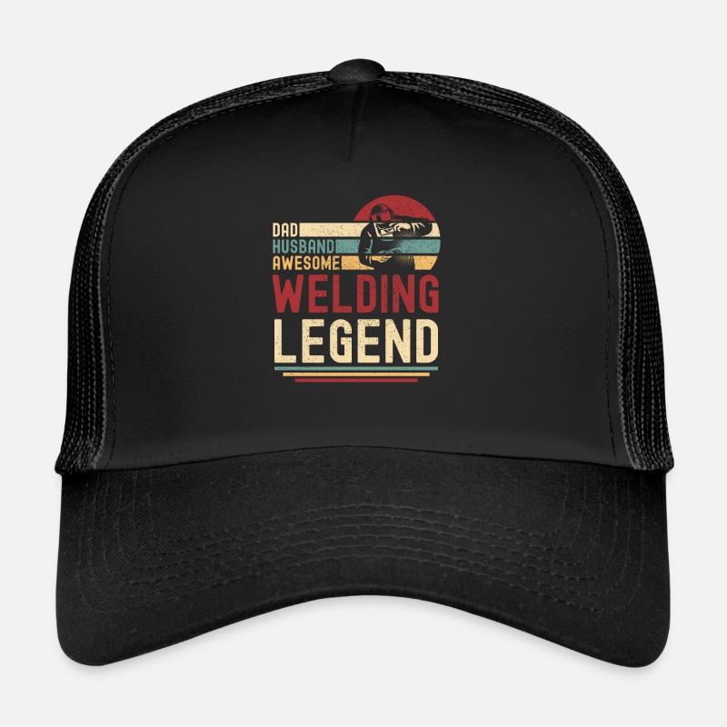 Ehemann Vater Legendärer Schweißer retro vintage Trucker Cap