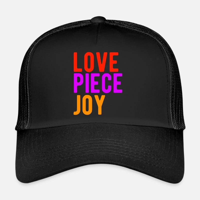 Love Piece Joy - Trucker Cap - black/black