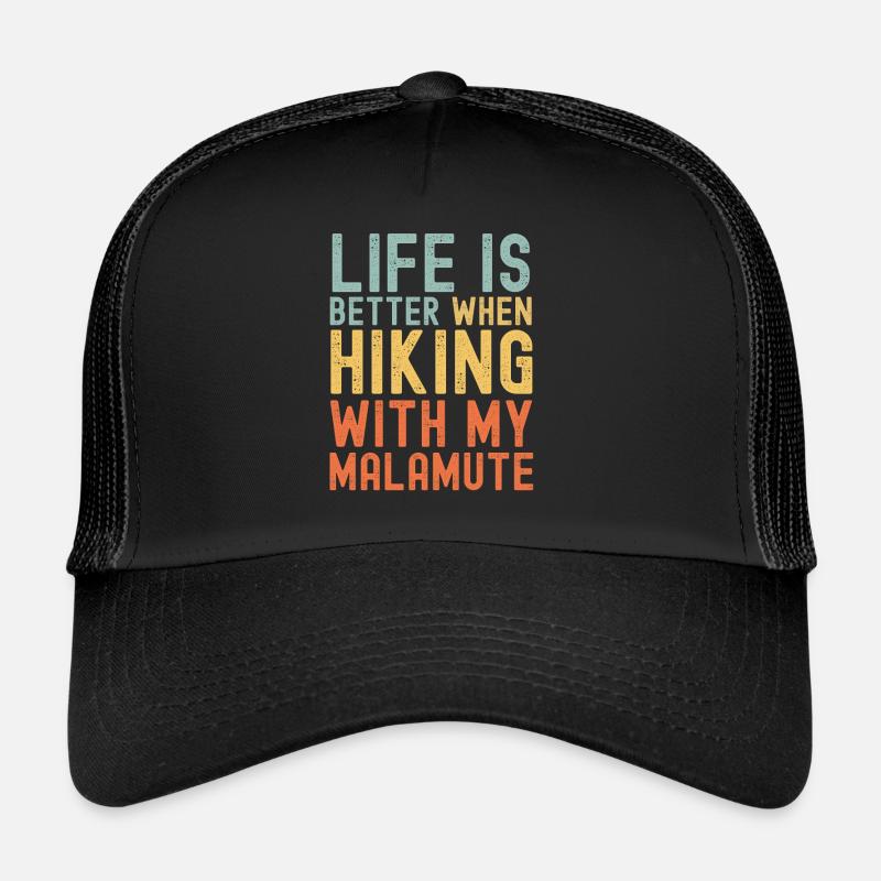 Malamute Hiking dog retro Trucker Cap