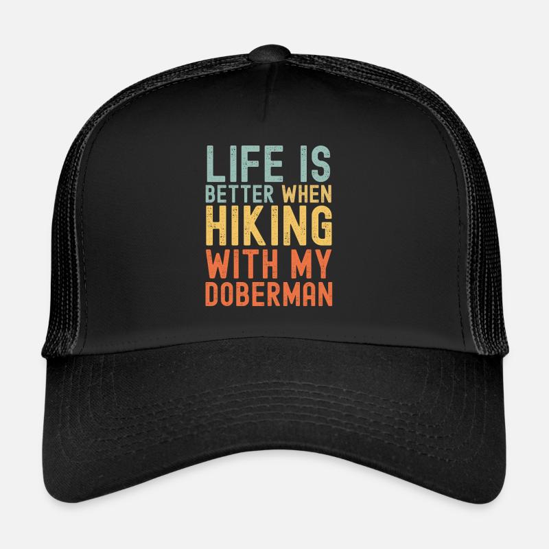 Dobermann Wanderhund retro Trucker Cap