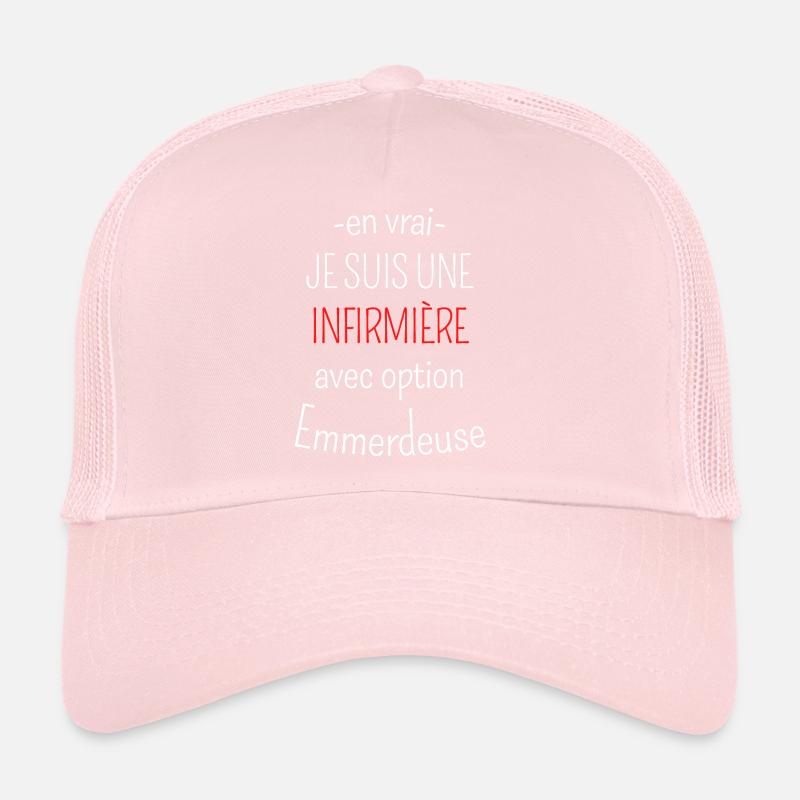 Infirmière avec Option Emmerdeuse Casquette trucker 